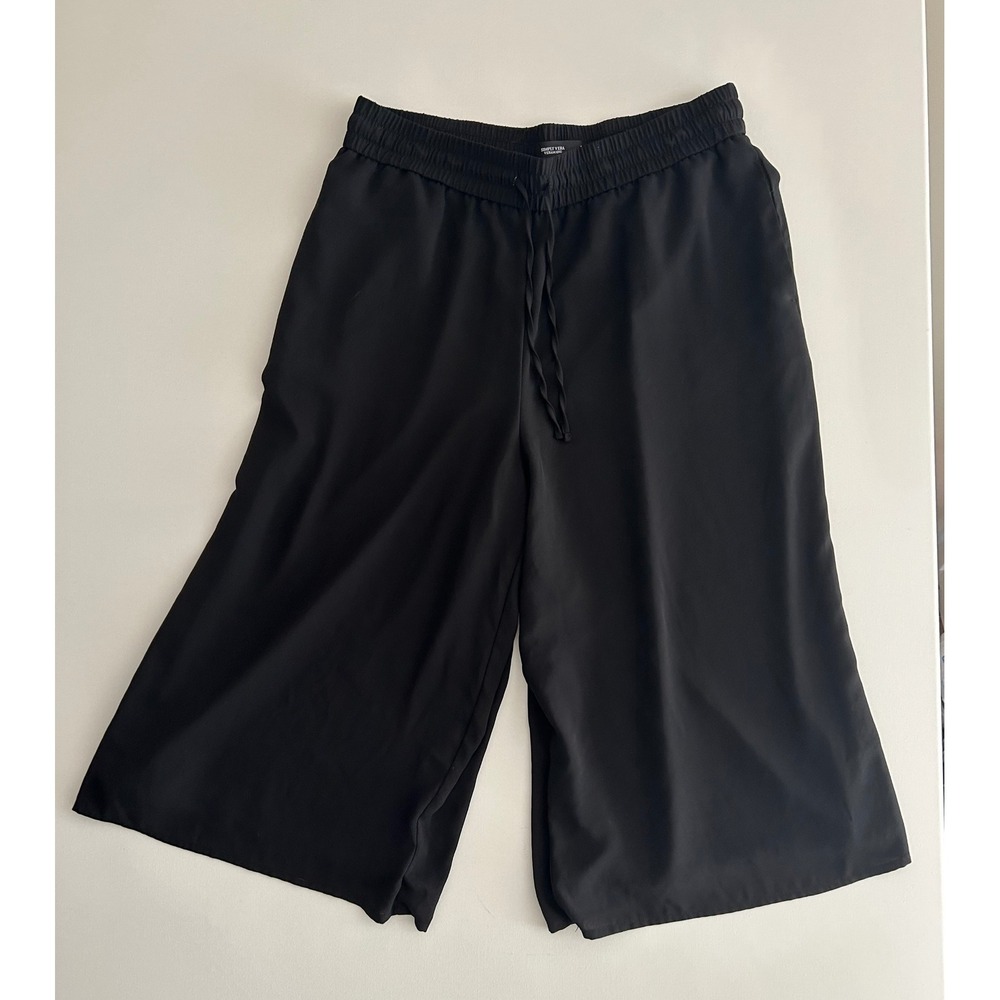 Simply Vera Vera Wang Women's Black Wide‑Leg Gaucho Pants – Size L